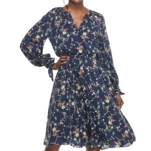 Gal Meets Glam blue floral dress